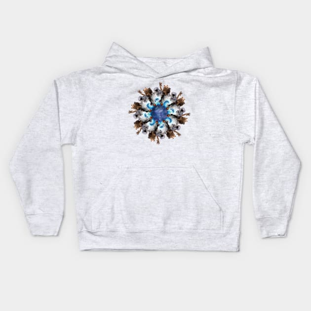 space chaos mandala Kids Hoodie by burenkaUA